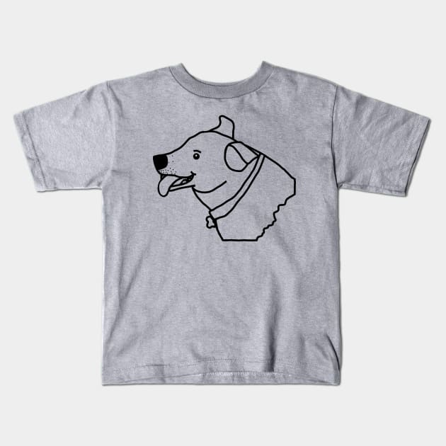 Toby the Dog Minimal Outline Kids T-Shirt by ellenhenryart